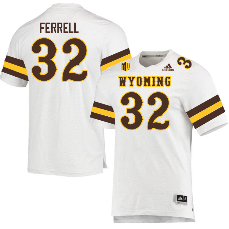 Wyoming Cowboys #32 Jamari Ferrell College Football Jerseys Stitched Sale-White